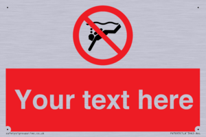 Custom prohibition No sub aqua diving